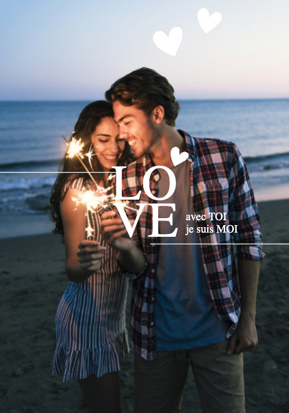 Discrete Hearts Poster