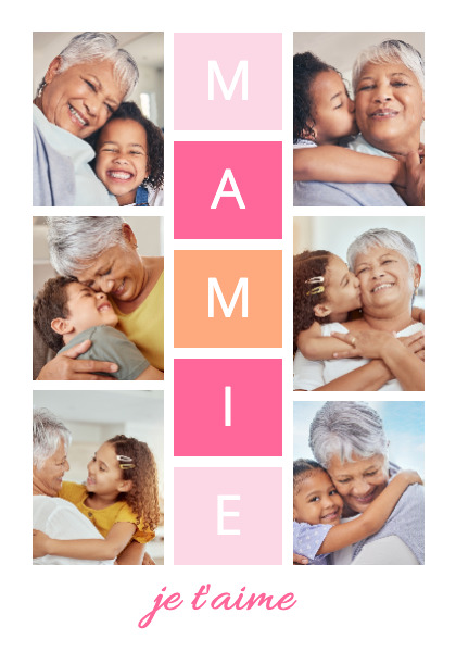 Poster Mosaïque Mamie