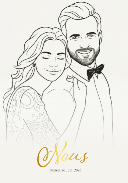 Poster Mariage Dessin
