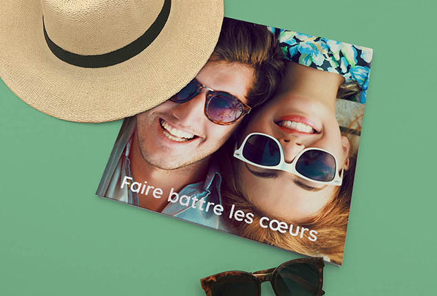 Livre photo Grand carré Couverture rigide illustrée