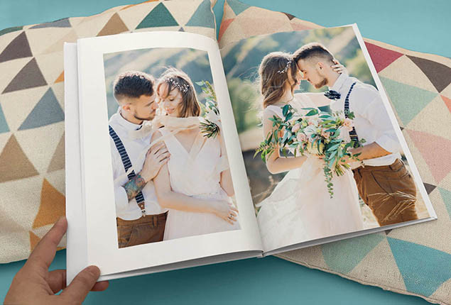 Livre photo Grand Portrait Couverture rigide illustrée
