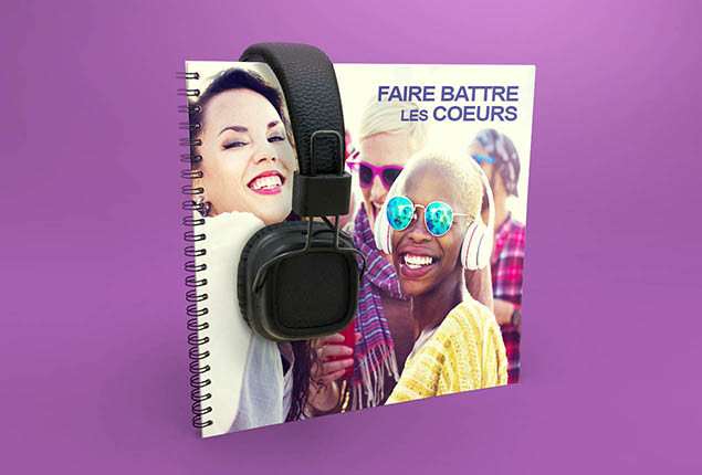 Livre photo Petit carré Couverture souple spirale métallique