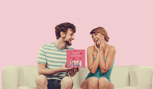 Un album photo, cadeau de Saint-Valentin