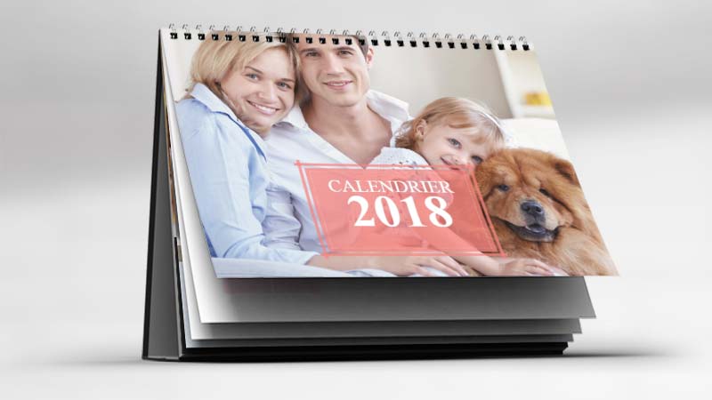 Calendrier de bureau personnalisé avec photo