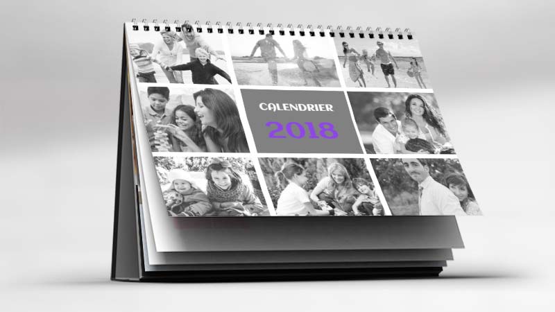 Calendrier de bureau personnalisé avec photo